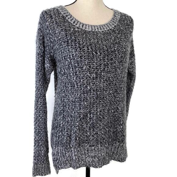Harlowe & Graham Knitted Sweater Basket Weave Step Hem Pullover Womens Sz Med - Picture 1 of 14